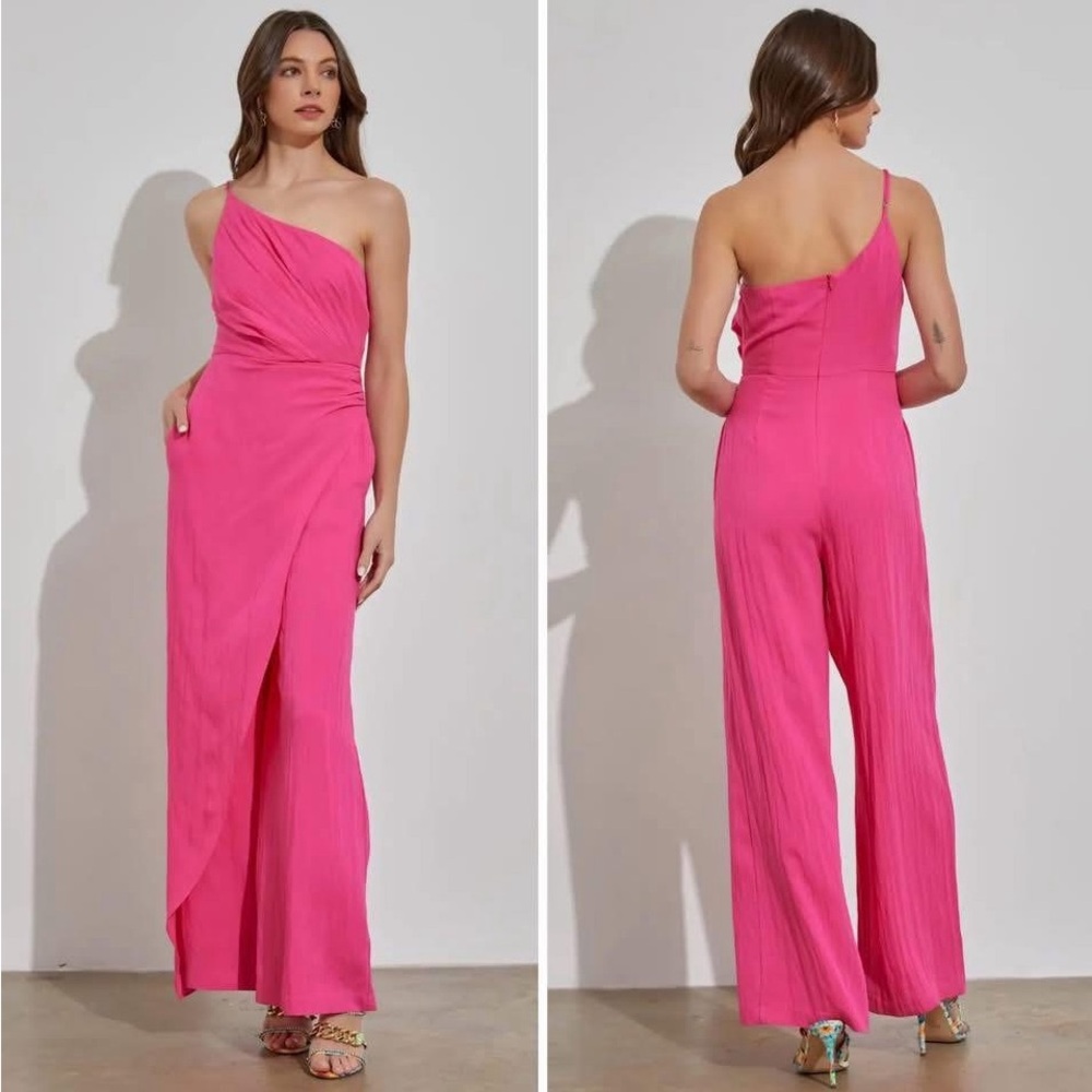 Elegant Pink One-Shoulder Jumpsuit
